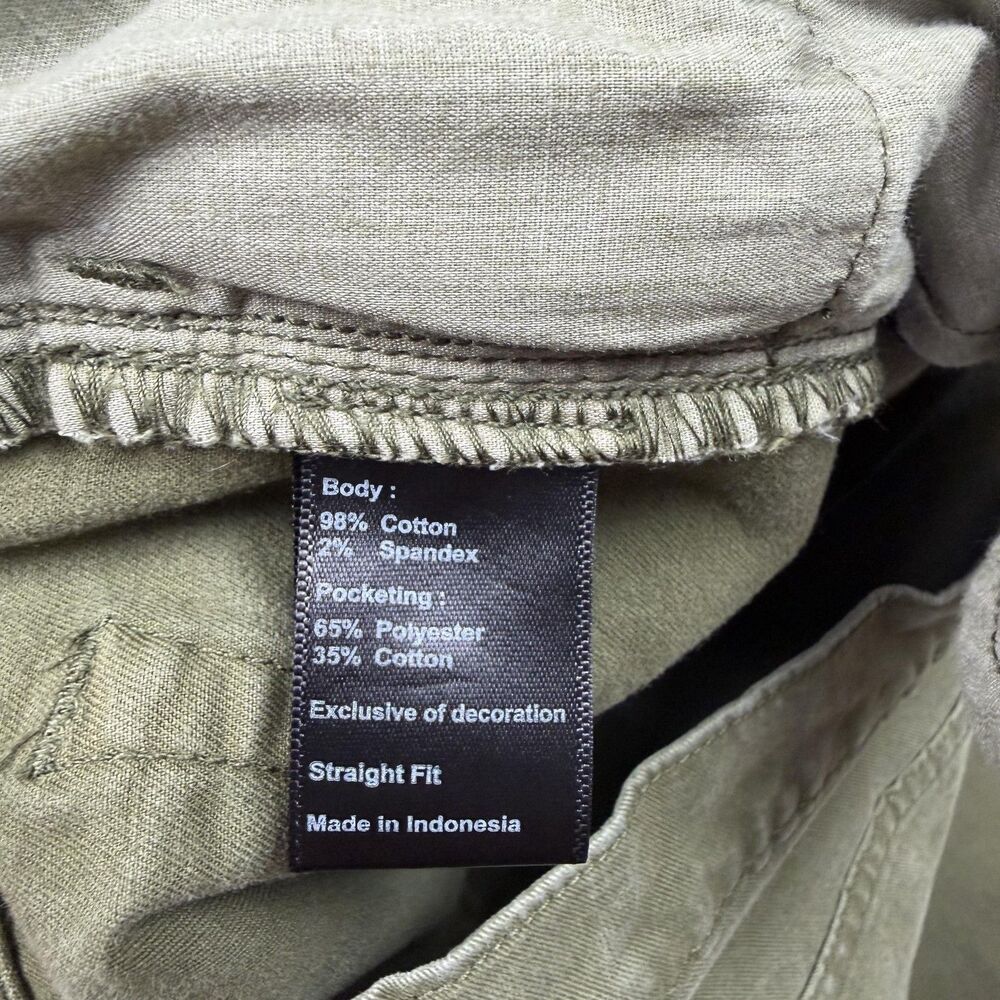 Flint And Tinder Pants Mens 31x30 Green Straight Fit Stretch 5 Pocket Chino - Picture 5 of 11